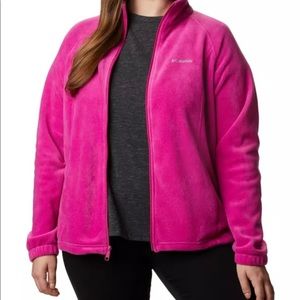 Columbia Women’s Benton Springs™ Full Zip - Plus Size 3X Fuchsia EUC